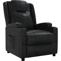 vidaXL Fauteuil verstelbaar kunstleer zwart