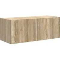 vidaXL TV Wandkast 2 st Sonoma Bewerkt hout