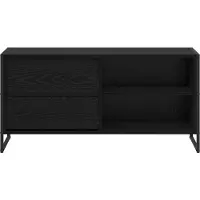 vidaXL TV Kast 100 x 36 x 49,5 cm Zwart Eiken Bewerkt hout