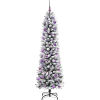 vidaXL Kunstkerstboom Wit 240 cm PVC en Metaal en Plastic