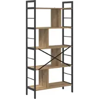 vidaXL Boekenplank 9-laags 75 x 30 x 156 cm Bewerkt hout Artisan Eiken