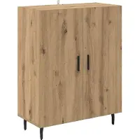 vidaXL Highboard 2 st Artisan Eiken 69,5 x 34 x 180 cm Bewerkt hout