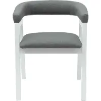 vidaXL Eetstoelen 2 st Massief Rubberhout Wit 54 x 57 x 73 cm