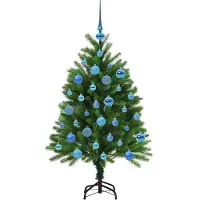 vidaXL Kerstboom met 150 LED met standaard Groen 120 cm PE