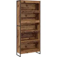 vidaXL Boekenkast 80 x 30 x 189,5 cm Bewerkt hout Oud Hout