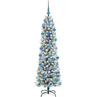vidaXL Kunstkerstboom Wit 180 cm PVC en Metaal en Plastic