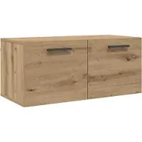 vidaXL Wandkast 80 x 36.5 x 35 cm Bewerkt hout artisanaal eikenkleurig