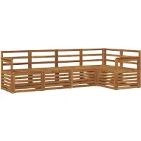 vidaXL Sectionele bankset 5 pcs Naturel Massief Acacia Hout