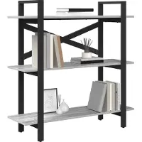 vidaXL Boekenplank 3-laags 100 x 33.5 x 64 cm Bewerkt hout