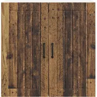vidaXL Wandkast LUCCA Oud hout 80 x 31 x 80 cm Bewerkt hout