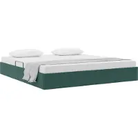 vidaXL Ottoman Bedframe met opslag Donkergroen 160 x 200 cm Fluweel