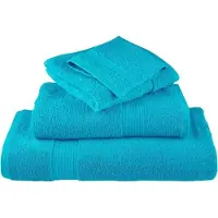 vidaXL Gastendoek SOLUND 4 st Turquoise 15 x 21 cm 550 gsm