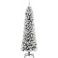 vidaXL Kunstkerstboom Wit 240 cm PVC en Metaal en Plastic
