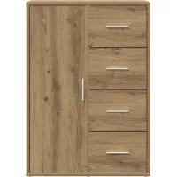 vidaXL Dressoir Artisan Eiken 60 x 31 x 84 cm Bewerkt hout