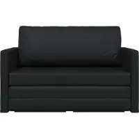vidaXL Slaapbank Zwart 124 x 71 x 78 cm Kunstleer