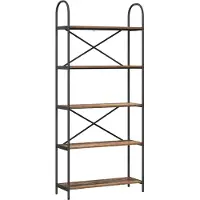 vidaXL Boekenplank 5-laags 80 x 30 x 183 cm Bewerkt hout Oudhout