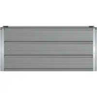 vidaXL - Plantenbak - Lichtgrijs - 100 - x - 40 - x - 45 - cm - Staal