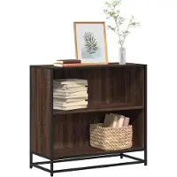 vidaXL Boekenkast 80,5x35x76 cm bewerkt hout bruin eikenkleur