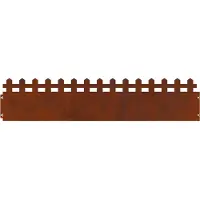 vidaXL Gazonranden 10 st 103 x 0,05 x 22 cm weervast staal Roestig