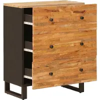 vidaXL Opslag Dressoir 60 x 33 x 75 cm Massief Mango Hout Bruin