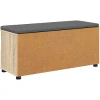 vidaXL Hallenbank Sonoma Eik 100 x 38 x 46 cm Geengineerd Hout en Stof