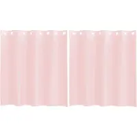vidaXL Gordijnen voile met doorvoertules 2 st 140x140 cm lichtroze