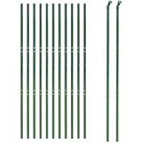 vidaXL Gaashekwerk, groen, 1,6 x 25 meter, verzinkt staal