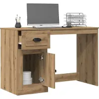 vidaXL Bureau met lade Artisan Eiken 50 x 115 x 75 cm Bewerkt hout