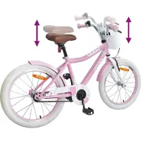 vidaXL Kinderfiets 18 Inch voor 5-7 jaar oud Licht Roze