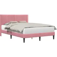 vidaXL Bedframe met hoofdeinde Roze 160 x 200 cm Fluweel