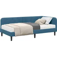 vidaXL Hoek Bed Frame Blauw 90 x 190 cm Fluweel