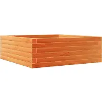 vidaXL Plantenbak 70x70x23 cm massief grenenhout wasbruin
