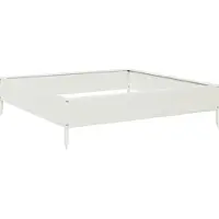 vidaXL Verhoogde plantenbak, wit, 100x100x26 cm, staal