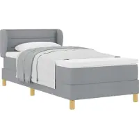 vidaXL Boxspring bed met matras Lichtgrijs 80 x 200 cm Stof