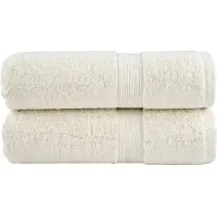 vidaXL Premium washandjes SOLUND 2 stuks crème 30x30 cm 600 g/m2