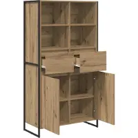 vidaXL Dressoir Ambachtelijk Eiken 81 x 36 x 150.5 cm Bewerkt hout