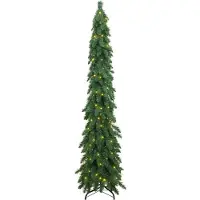 vidaXL Kunstkerstboom met verlichting 130 LED's 210 cm