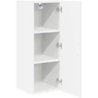 vidaXL Wandkast LUCCA Wit 30 x 31 x 80 cm Bewerkt hout