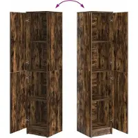 vidaXL Highboard Rook Eiken 35 x 39 x 168 cm