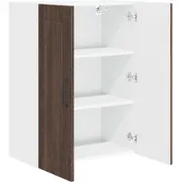 vidaXL Wandkast PORTO Bruin Eiken 60 x 31 x 80 cm Bewerkt hout
