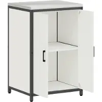 vidaXL Keukenopbergkast HATTEM, wit, 60 x 50 x 92 cm, staal