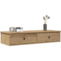 vidaXL Wandschap met lades 100x37,5x19cm bewerkt hout artisanaal eiken