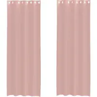 vidaXL Gordijnen Voile met doorvoertules 2 st 140x260 cm roze