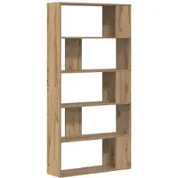vidaXL Boekenkast 80 x 24 x 159 cm Bewerkt hout Artisan Eiken