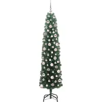 vidaXL Kunstkerstboom Groen 180 cm PVC en Staal en Kunststof