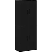 vidaXL Wandkast 2 st Zwart Eiken 69,5 x 34 x 90 cm Bewerkt hout
