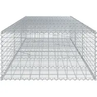 vidaXL Gabion met deksel, 300x100x50 cm, verzinkt staal