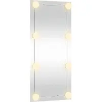 vidaXL Wandspiegel met LED's rechthoekig 50x100 cm glas