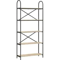 vidaXL Boekenplank 5-laags 80 x 30 x 183 cm Bewerkt hout Sonoma Eik