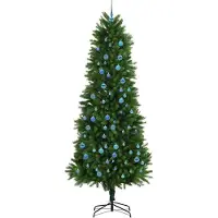 vidaXL Kerstboom met 300 LED met standaard Groen 240 cm PE